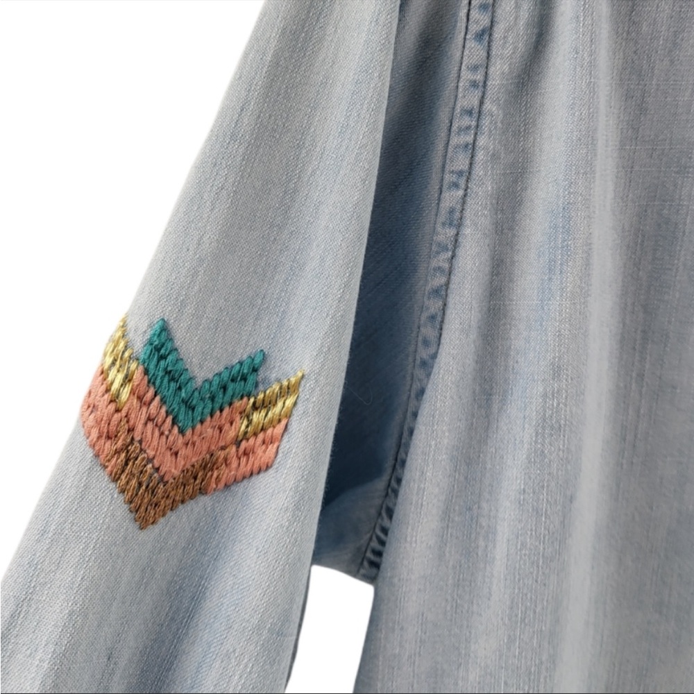 Rails Chambray Jean Shirt Shacket Size Small - image 5